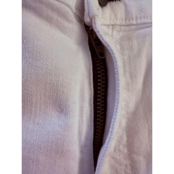 Rag & Bone Dre Capri Jeans Women's 31 White Distressed Cropped Frayed Hem Denim - Picture 5 of 12